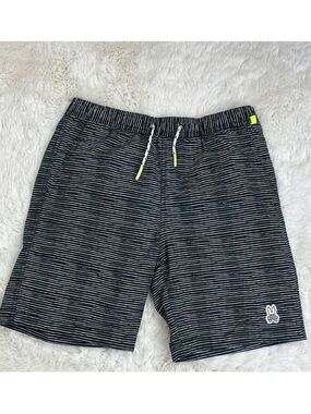 Psycho Bunny Lukas Hand Drawn Kids' Black Swim Trunks